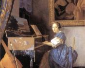 约翰尼斯 维米尔 : A Lady Seated at a Virginal